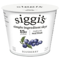 Siggi's Icelandic Style Skyr Blueberry Lowfat Yogurt, 5.3 Ounce