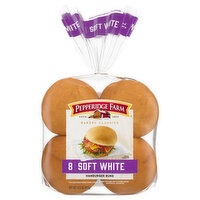 Pepperidge Farm Soft White Hamburger Buns, 8 Each