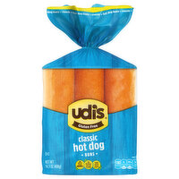 Udi's Classic Hot Dog Buns, 6 Each
