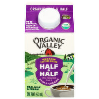 Organic Valley Ultra Pasteurized Organic Half and Half, 16 Ounce