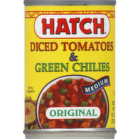 HATCH Diced Tomatoes & Green Chilies, Original, Medium, 10 Ounce