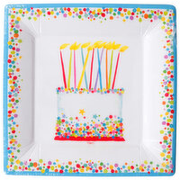 Caspari Birthday Cake Salad Plate, 1 Each