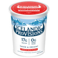 Icelandic Provisions Thick & Creamy Whole Milk Plain Skyr Icelandic Yogurt, 30 Ounce