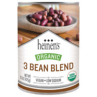 Heinen's Organic 3 Bean Blend, Low Sodium, 15 Ounce