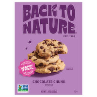 Back To Nature Cookies Chocolate Chunk, 7.5 Ounce