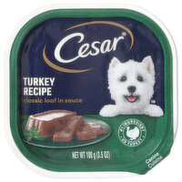 CESAR Classic Loaf in Sauce Turkey Recipe Dog Food, 3.5 Ounce