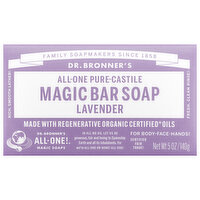 Dr. Bronner's All-One Hemp Lavender Pure-Castile Bar Soap, 5 Ounce