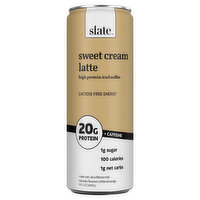 Slate High Protein Iced Coffee Sweet Cream Latte, 11 Fluid ounce