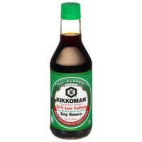 Kikkoman Soy Sauce, Less Sodium, 15 Ounce