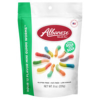 Albanese Sour 12 Flavor Mini Gummy Worms, 8 Ounce