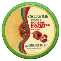 Cedar's Organic Hommus Roasted Red Pepper, 10 Ounce