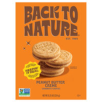 Back To Nature Cookie Peanut Butter Sandwich, 8.25 Ounce