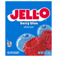 Jell-O Berry Blue Gelatin Dessert Mix, 3 Ounce