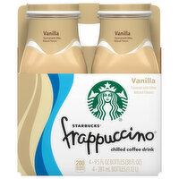 Starbucks Coffee Drink, Chilled, Vanilla, 4 Each