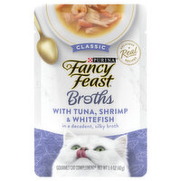 Fancy Feast Broths Classic Tuna, Shrimp and Whitefish, 1.4 Ounce
