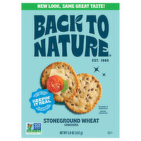 Back To Nature Crackers Stoneground Wheat, 5 Ounce