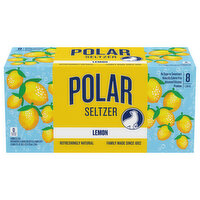 Polar Seltzer Lemon, 8 Each