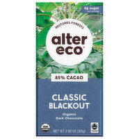 Alter Eco Chocolate Bar Classic Blackout, 2.82 Ounce