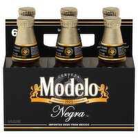 Modelo Negra Mexican Amber Lager Beer Bottles, 6 Each