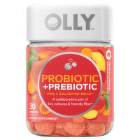 Olly Balance Belly Peachy Peach, 30 Each