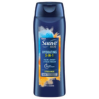 Suave Men Hydrating 3-In-1 Hair, Body, & Face Wash, 18 Ounce