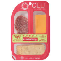 Olli Snack Pack Sopressata, Cheddar, Crackers, 2 Ounce
