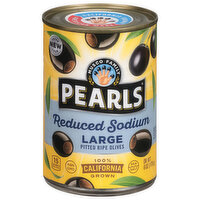Pearls Reduced Sodium Large Pitted California Ripe Olives, 6 Ounce
