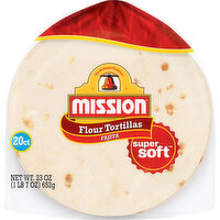 Mission Super Soft Fajita Flour Tortillas, 20 Each