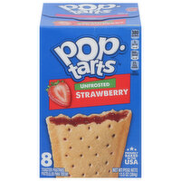 Pop-Tarts Unfrosted Strawberry Toaster Pastries, 8 Each