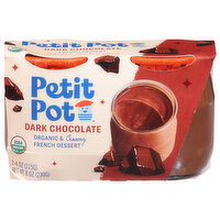 Petit Pot French Pudding, Organic, Dark Chocolate, 2 Each