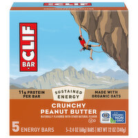 CLIF Bar Crunchy Peanut Butter, 5 Each