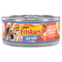 Friskies Gravy Wet Cat Food, Shreds Chicken & Salmon Dinner in Gravy, 5.5 Ounce
