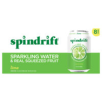 Spindrift Sparkling Water, Lime, 8 Each