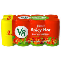 V8 Spicy Hot 100% Vegetable Juice, 8 Each