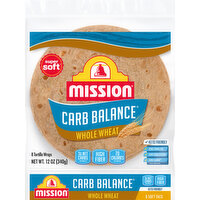 Mission Carb Balance Soft Taco Whole Wheat Tortillas, 8 Each
