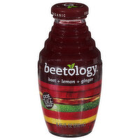 Beetology 100% Juice, Cold Pressed, Organic, Beet + Lemon + Ginger, 8.45 Ounce