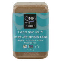 One With Nature Soap, Triple Milled Mineral, Dead Sea Mud, 7 Ounce