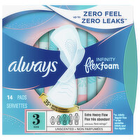 Always Infinity Flex Foam Size 3 with Wings, 14 Each