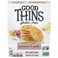 Good Thins Parmesan & Garlic Rice & Cheese Snacks Gluten Free Crackers, 3.5 Ounce