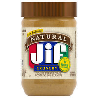 Jif Peanut Butter, Natural, Crunchy, 16 Ounce