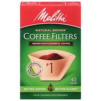 Melitta #1 Cone Coffee Filter, 40 Each
