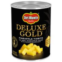 Del Monte Deluxe Gold Pineapple Tidbits in 100% Pineapple Juice, 20 Ounce