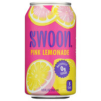 Swoon Lemonade, Zero Sugar, Pink Lemonade, 12 Ounce