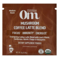 Om Mushroom Coffee Latte Blend, 0.21 Ounce