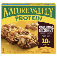 Nature Valley Chewy Bars, Protein, Peanut, Almond & Dark Chocolate, 5 Pack, 5 Each