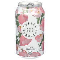 Forage Kombucha Peach, 12 Ounce