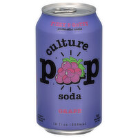 Culture Pop Soda Grape, 12 Ounce