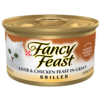 Purely Fancy Feast Gravy Wet Cat Food, Grilled Liver & Chicken Feast, 3 Ounce