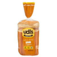 Udi's Gluten Free Plain Bagels, 14 Ounce