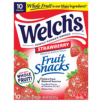 Welch's Strawberry Gummy Fruit Snacks, 10 Each